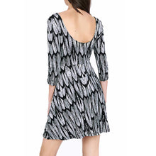 Women Dress Printing Sexy Halter Waist Sleeve Mini Dress Size M-XL 2 Colors ELY