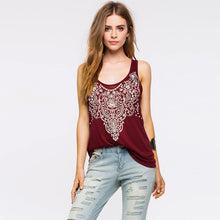 T-Shirts Totem Printed Vest Sexy Women Style Casual Style Tees Femme Clothing Tank Tops Cotton ELY