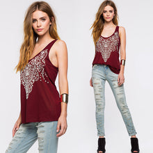 T-Shirts Totem Printed Vest Sexy Women Style Casual Style Tees Femme Clothing Tank Tops Cotton ELY