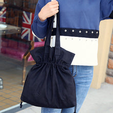 Women Bag Drawstring Canvas Bag Multifunction ladies Handbag Shoulder Bag Canvas Bucket Bolsa Feminina Bolsos Package ELY