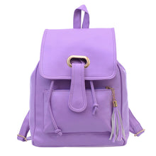 Women Leather Backpacks Bolsas Mochila Feminina Large Girls Schoolbag Travel Bag Solid Candy Color Rucksack Back Bags ELY