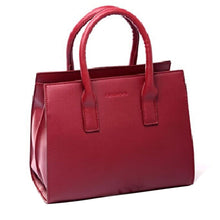 Women Messenger Bag PU Leather Black Red Wine Handbag Multifunctional Cross Body Bag 270*110*220mm ELY