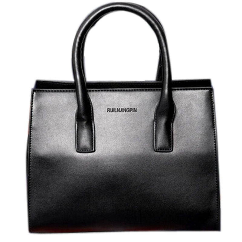 Women Messenger Bag PU Leather Black Red Wine Handbag Multifunctional Cross Body Bag 270*110*220mm ELY
