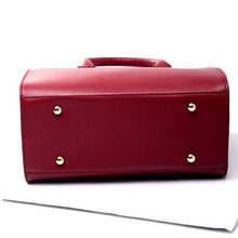 Women Messenger Bag PU Leather Black Red Wine Handbag Multifunctional Cross Body Bag 270*110*220mm ELY