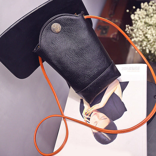 est Mini Retro Bucket Bag Women PU Leather Handbag Lady Shoulder Bag Crossbag Girls Vintage Messenger Bags bolsa ELY