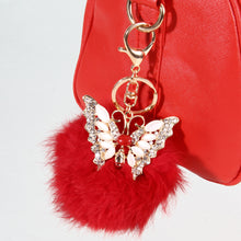 Fur Fluffy Rabbit Hair 9 cm Pompom Ball Key Chain Car Strap Bag Charms for Gift1STL ELY