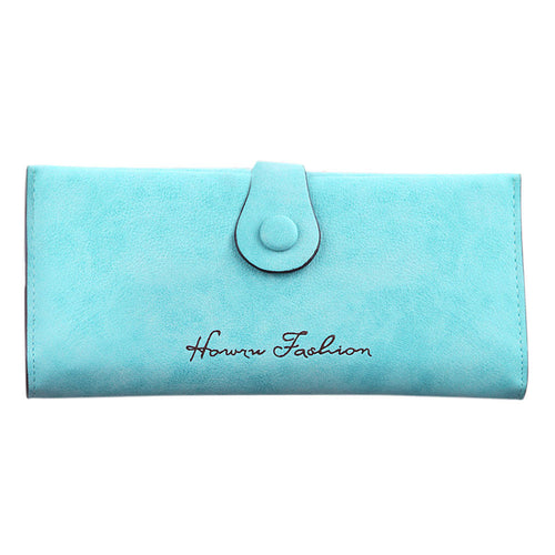 Retro Matte Sweet Ladies Soft Leather Long Wallet Purse Women Wallets Purs 6 Card Slots Holder Carteras Mujer ELY