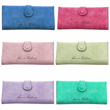 Retro Matte Sweet Ladies Soft Leather Long Wallet Purse Women Wallets Purs 6 Card Slots Holder Carteras Mujer ELY