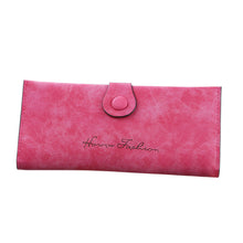 Retro Matte Sweet Ladies Soft Leather Long Wallet Purse Women Wallets Purs 6 Card Slots Holder Carteras Mujer ELY