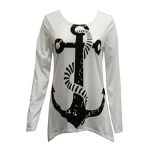 Simple Style Women Boat Anchor Unbalanced Oblique Hem Long Sleeve ELY