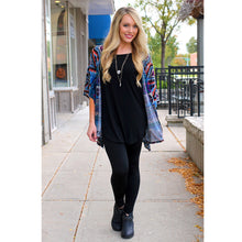 Long Chiffon Women Ethnic Print Pattern Kimono Cardigan 1STL ELY