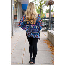 Long Chiffon Women Ethnic Print Pattern Kimono Cardigan 1STL ELY