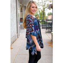 Long Chiffon Women Ethnic Print Pattern Kimono Cardigan 1STL ELY