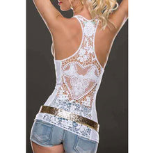 Womens Tank top Lace Tops Crochet Back Hollow-out Vest Camis Sleeveless Crochet Slim Women t Shirt 1STL ELY