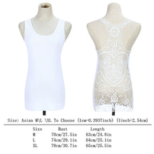 Womens Tank top Lace Tops Crochet Back Hollow-out Vest Camis Sleeveless Crochet Slim Women t Shirt 1STL ELY
