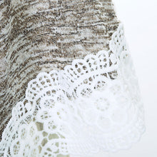 Top Selling Short Sleeve Lace Stitching T-shirt Lace Cotton Blend O-Neck Women T-Shirt ELY