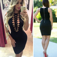 Women Sleeveless Bandage Slim Bodycon Mini Dress ELY