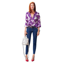 est design Women Blouse Feminine Flower Printed Top Loose Women Shirt ELY