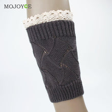 22-25cm Lace Knee High Boot Short Knitting Boots with Button Women Warm Leg Knitted Crochet Long Warm Warmers ELY