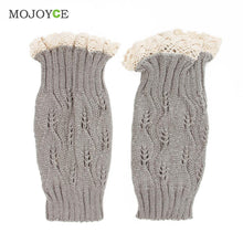 22-25cm Lace Knee High Boot Short Knitting Boots with Button Women Warm Leg Knitted Crochet Long Warm Warmers ELY
