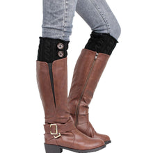 26cm Short Style Women Leg Warmers Button Crochet Knit Boot Flower Cuffs Knitting Boot Toppers Cuffs Leg Warmers ELY