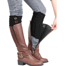 26cm Short Style Women Leg Warmers Button Crochet Knit Boot Flower Cuffs Knitting Boot Toppers Cuffs Leg Warmers ELY
