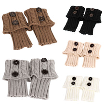 26cm Short Style Women Leg Warmers Button Crochet Knit Boot Flower Cuffs Knitting Boot Toppers Cuffs Leg Warmers ELY