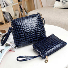 2PCS Women Bags Bag Handbags Handbags Messenger Shoulder Bag Crocodile PU Leather bags ELY