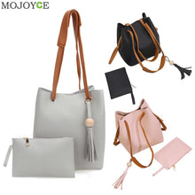 2pcs Shoulder Bags Designer Women Leather Handbags PU Leather Drawstring Bucket Bag Crossbody bolsos mujer ELY