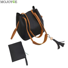 2pcs Shoulder Bags Designer Women Leather Handbags PU Leather Drawstring Bucket Bag Crossbody bolsos mujer ELY