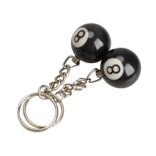 2pcs Billiard Pool Keychain Snooker Table Ball Key Ring Gift Lucky NO8 1STL ELY