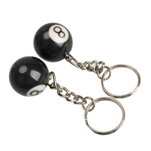 2pcs Billiard Pool Keychain Snooker Table Ball Key Ring Gift Lucky NO8 1STL ELY