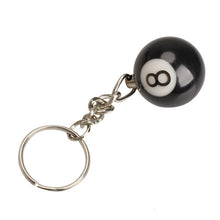 2pcs Billiard Pool Keychain Snooker Table Ball Key Ring Gift Lucky NO8 1STL ELY