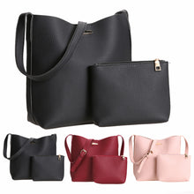 2pcs European Women PU Leather Bag Barrel Shoulder Bag Women Leather Handbag Tote Retro Women Bag Bolsa Feminina Bolso Mujer ELY