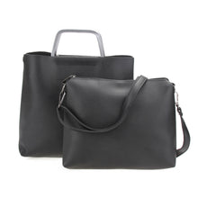 2pcs Women Leather Handbag Metal Handle Women Bag Shoulder Crossbody Bag PU Clutches Bolsa Feminina Messenger Bag Brand ELY