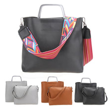 2pcs Women Leather Handbag Metal Handle Women Bag Shoulder Crossbody Bag PU Clutches Bolsa Feminina Messenger Bag Brand ELY