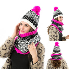 2pcs HatScarf Women Cap BeanieScarf Woolen Warm Hat Knitted Hat Beanie Caps Christmas Gift 1STL ELY