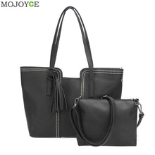 2pcs PU Tassel Women Bag Women Leather Handbag Shoulder Crossbody Bag Casual Tote Famous Brand Bolsa Feminina ELY