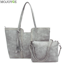 2pcs PU Tassel Women Bag Women Leather Handbag Shoulder Crossbody Bag Casual Tote Famous Brand Bolsa Feminina ELY