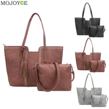 2pcs PU Tassel Women Bag Women Leather Handbag Shoulder Crossbody Bag Casual Tote Famous Brand Bolsa Feminina ELY