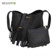 2pcs PU Lether Women Bag Tassel Shoulder Crossbody Bag Retro Women Leather Handbags Women Messenger Bag ELY