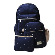 3 pcs Canvas Backpack Women Korean Shoulder Bag Spots Rucksack Bolsa Travel Satchel School Bag for Teenage Mochila Feminina ELY