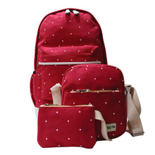 3 pcs Canvas Backpack Women Korean Shoulder Bag Spots Rucksack Bolsa Travel Satchel School Bag for Teenage Mochila Feminina ELY