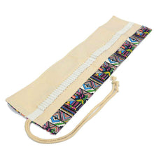 36/48/72 Ethnic Wind Professional Cosmetic Brush Bag Pen Bag Roll Pouch Printing Pencil Case Canvas Cosmetic Make Up Bag 1STL ELY