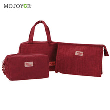 3pcs Makeup Bag Cosmetic Bag Travel Case Toiletry Storage makeup Organizer Handbag Abrasive Cloth Makeup Case make up bag ELY