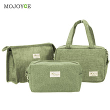 3pcs Makeup Bag Cosmetic Bag Travel Case Toiletry Storage makeup Organizer Handbag Abrasive Cloth Makeup Case make up bag ELY