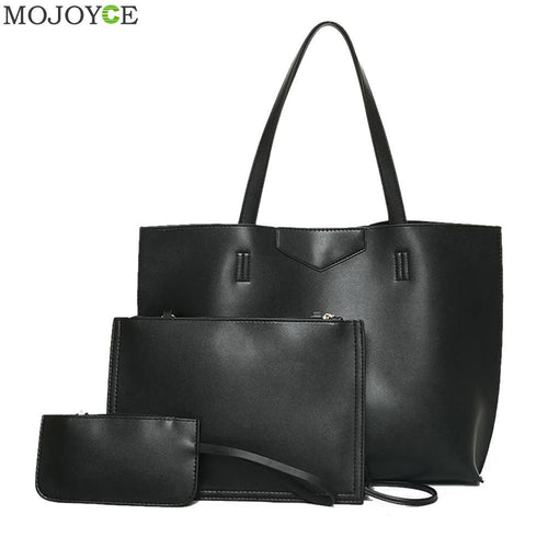 3pcs Women Leather Handbag PU Shoulder Crossbody Bag Clutch Women Messenger Bags Women Composite Bag Sacthel Bolsa ELY