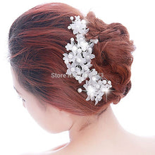 4pcs Crystal Lace Pearl Flower Party Bridal Headband Hair Band Tiara Pearl Jewelry 1STL ELY