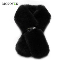 94cm Women Fur Scarf Faux Rabbit Fur Scarves Warm Accessories Lady Solid Color Ring Scarves Neck Warmers Collar ELY