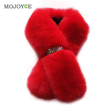 94cm Women Fur Scarf Faux Rabbit Fur Scarves Warm Accessories Lady Solid Color Ring Scarves Neck Warmers Collar ELY